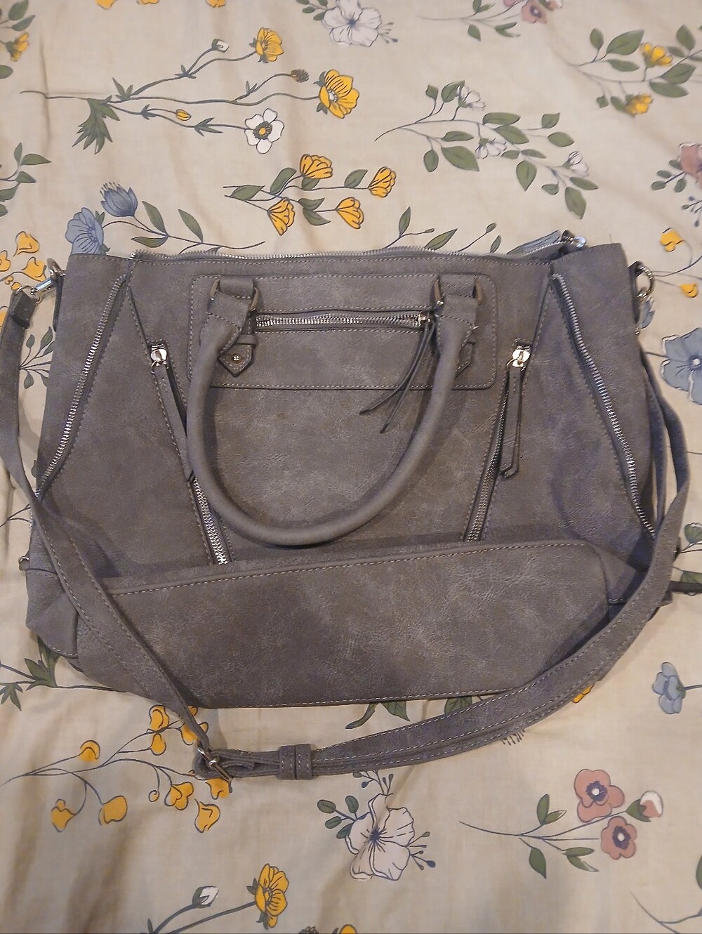 Maurices Large Gray Crossbody Bag